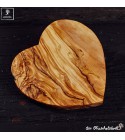 olive wood board heart shaped