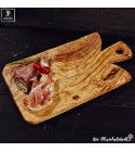Olive wood board with special shaped handle