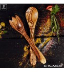 Salad server olive wood