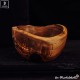 Bowl made of olive wood with natural border