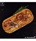 Olive wood cutting board with juice groove