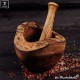 mortar and pestle rustic style