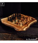 olive wood chess board flat