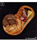 Cutting board, natural shaped, with juice groove and handle