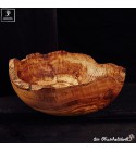 olive wood salad bowl with a natural edge