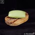 Ribbed oval soap holder inclusive soap