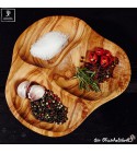 3 Section Bowl, olive wood
