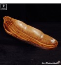 Little olive wood bowl in leaf shape