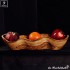natural cut bowl with 3 sections