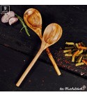 set of 2 classic spoons olive wood