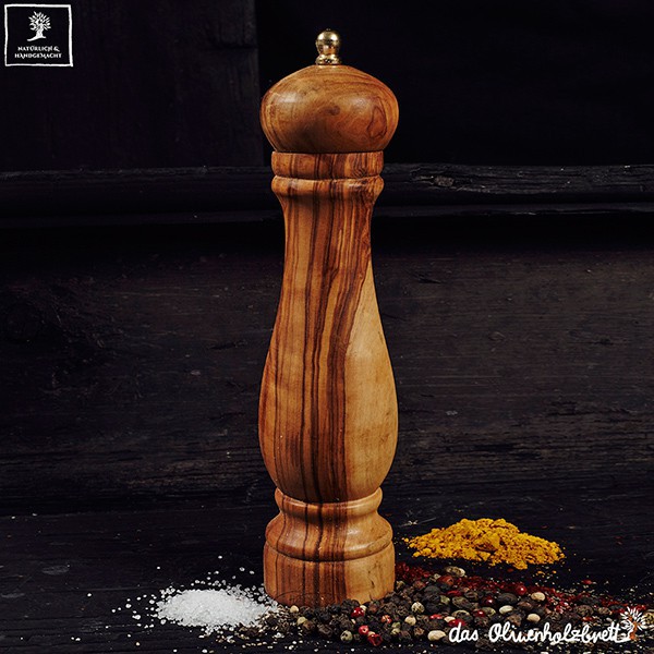 Salt Od Pepper Mill Out Of Olive Wood