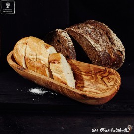 Baguette bowl made of olive wood