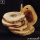 round coaster olive wood natural cut